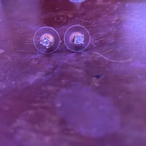 Faux diamond earrings